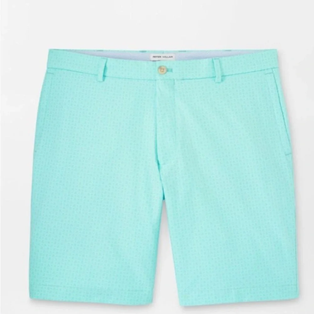 NWT Peter Millar Boys Green Performance Shorts Salem Skull